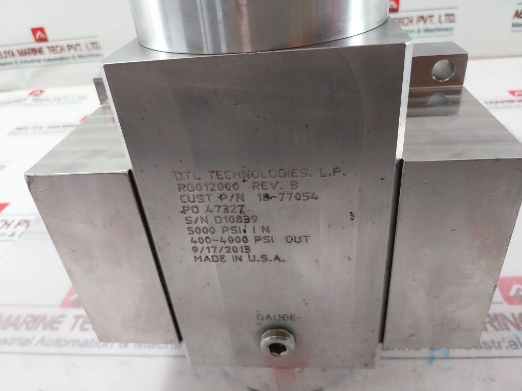 Dtl Technologies Rg012000 Valve