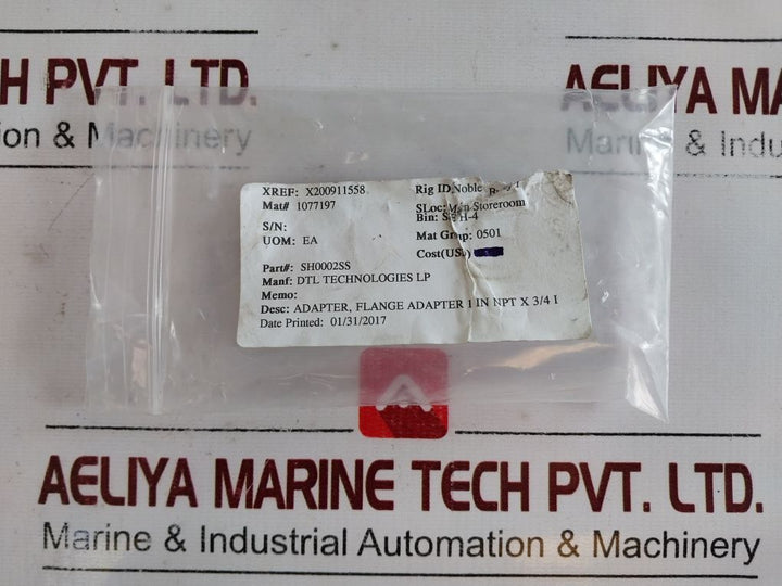 Lot Of 2X Dtl Technologies Sh0002Ss Flange Adaptor Set 1077197