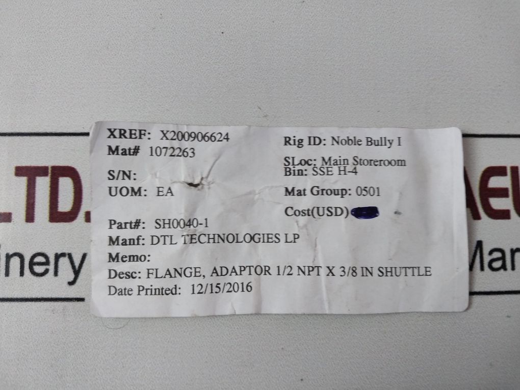 Lot Of 3X Dtl Technologies Sh0040-1 Adaptor Flange