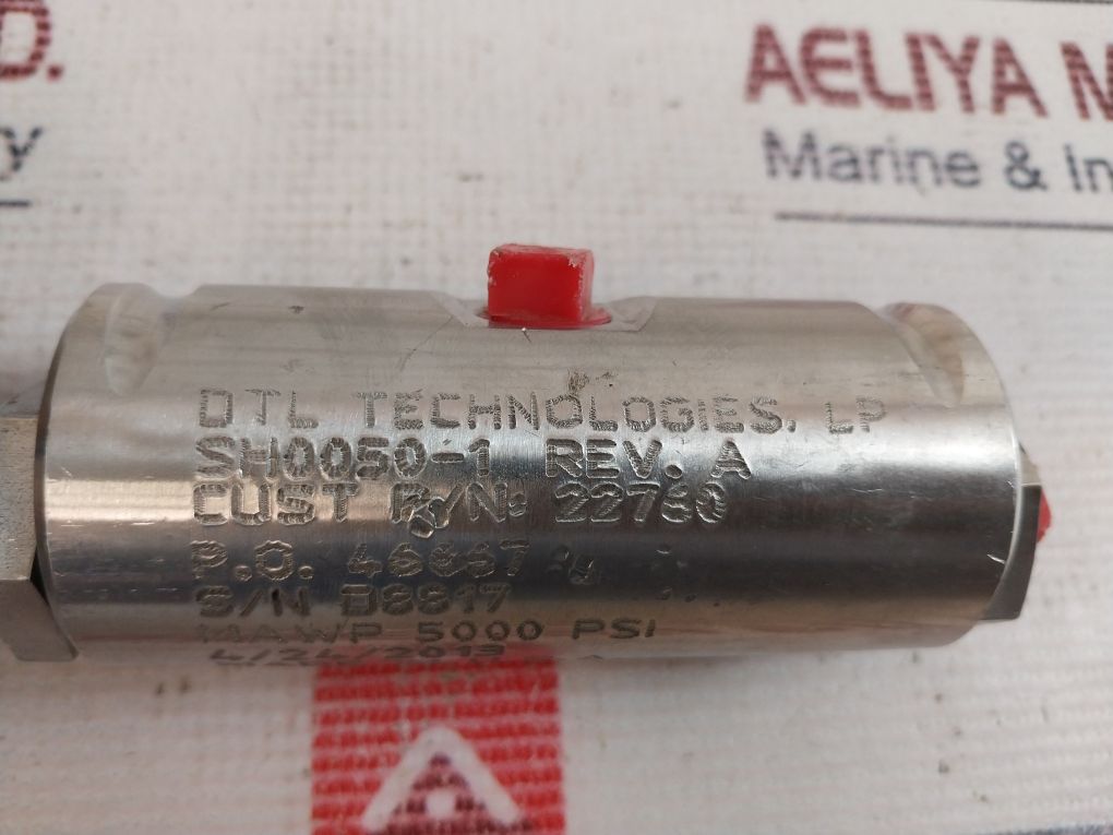 Dtl Technologies Sh0050-1 Rev.A Pressure Control/Relief Valve