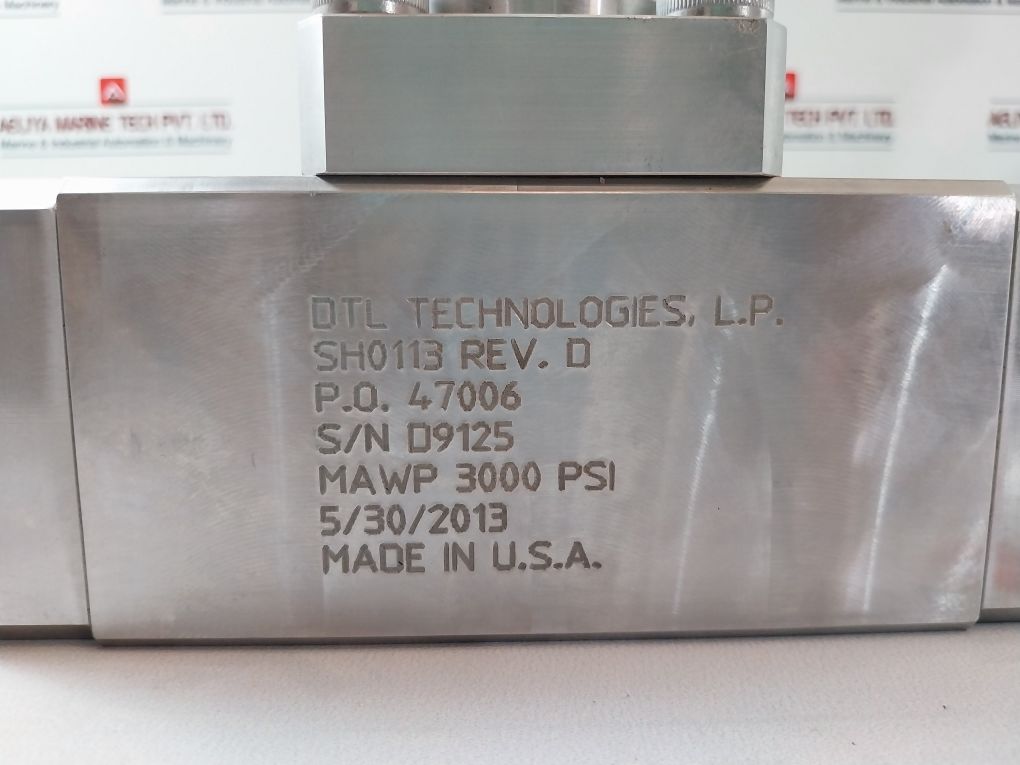 Dtl Technologies Sh0113 Shuttle Dampend Valve 1 In Npt 3000Psi