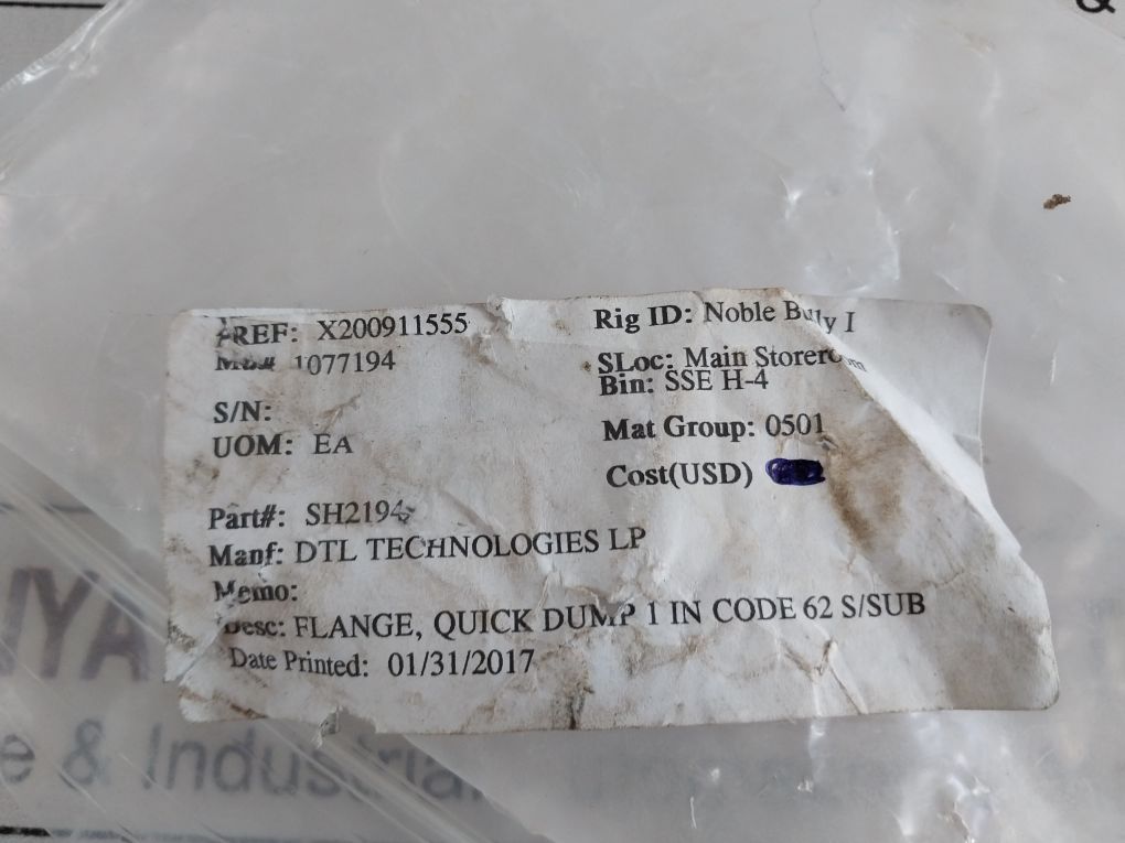 Dtl Technologies Sh2194 Flange