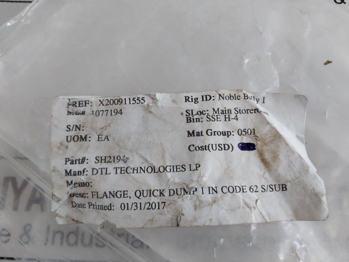 Dtl Technologies Sh2194 Flange