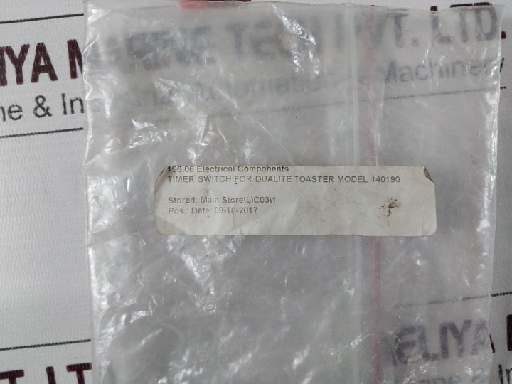 Timer Switch For Dualite Toaster Mi2 196.06 Electric Components