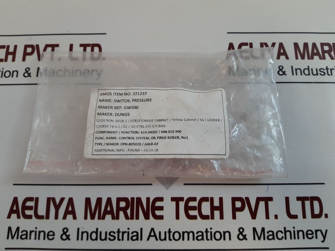 Dungs gw 500 pressure switch