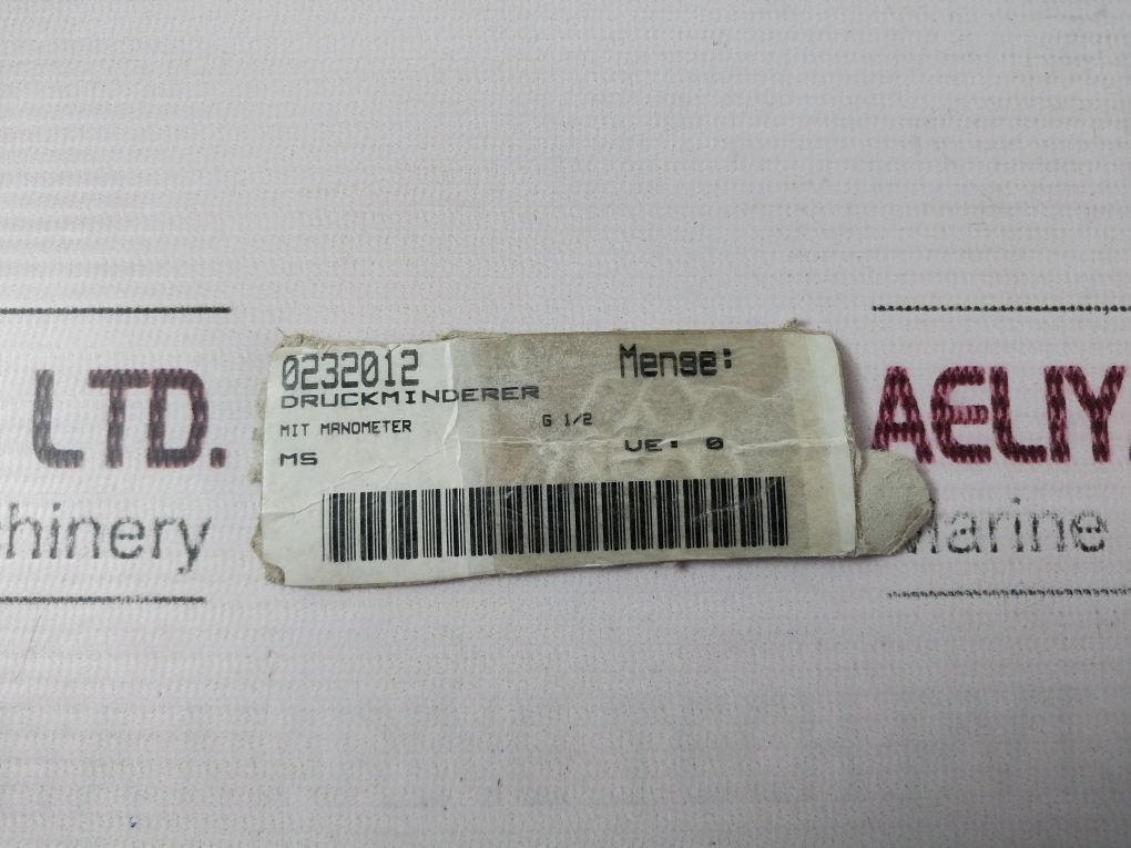 Dvgw Bl0414 Pressure Reducing Valve 1/2