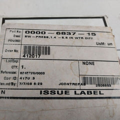 Dwyer 1910-5 Pressure Switch