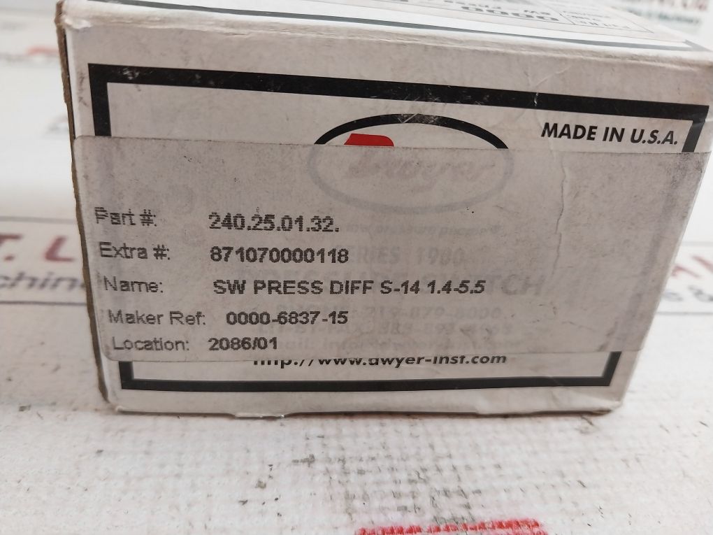 Dwyer 1910-5 Pressure Switch