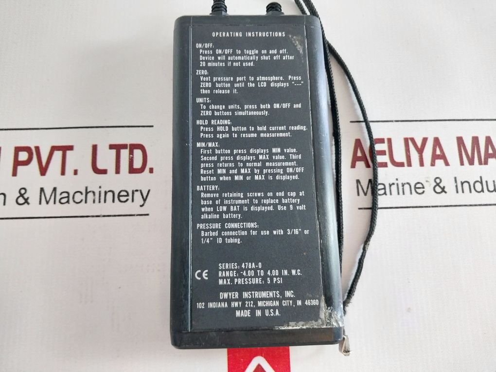 Dwyer 478A Digital Manometer