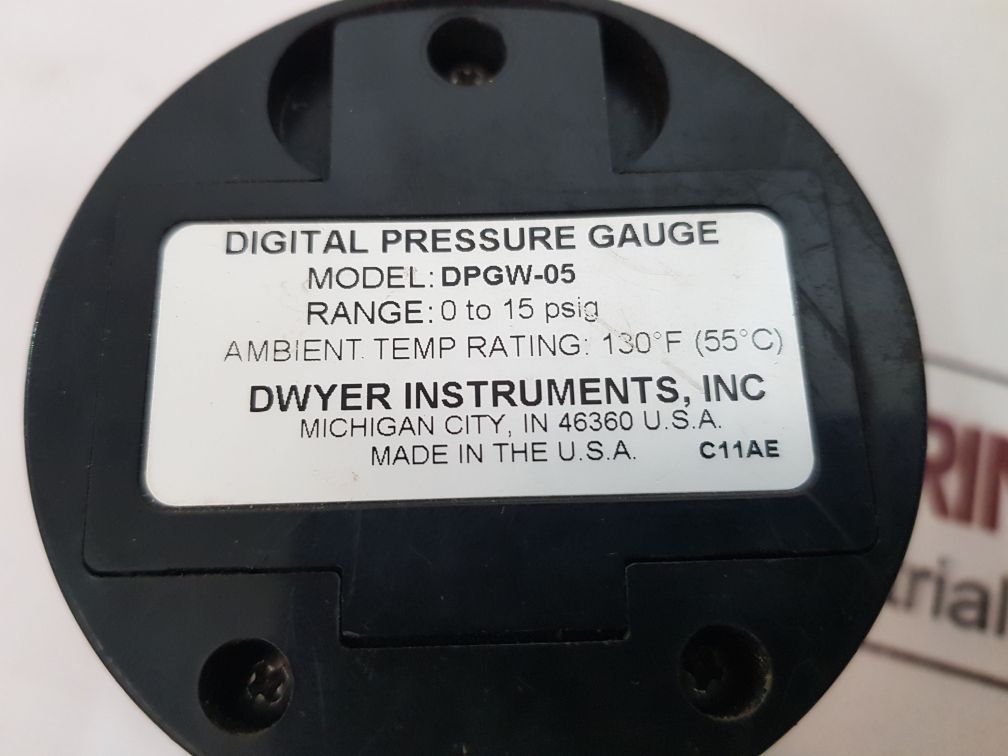 Dwyer Dpgw-05 Digital Pressure Gauge