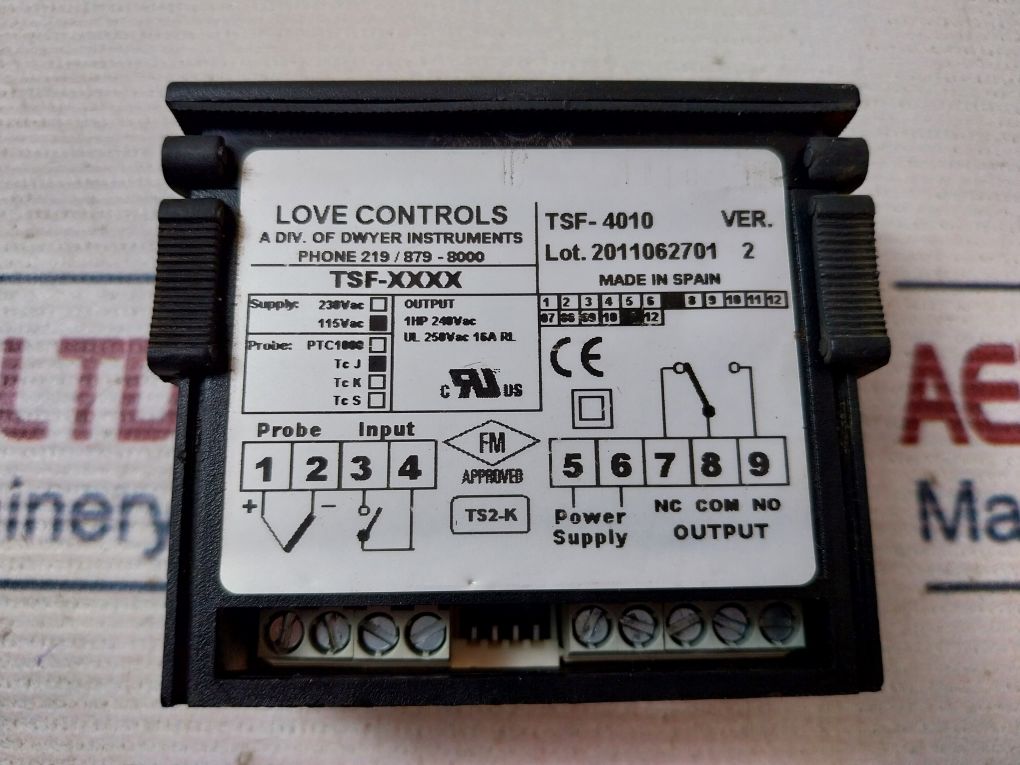 Dwyer Instruments Tsf-4010 Temperature Limit Control