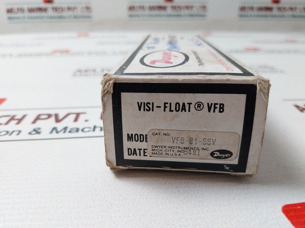 Dwyer Vfb-81-ssv Visi-float Flowmeter 4” Scale 690 Kpa 100 Psig