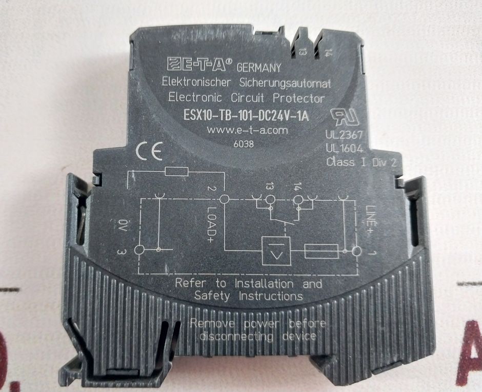 E-t-a Tb-101 Electronic Circuit Protector Esx10-tb-101-dc24V-1A Class I Div 2