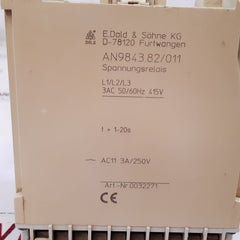 E.Dold An9843.82011 Voltage Relay 1-20S Ac11 3A250V
