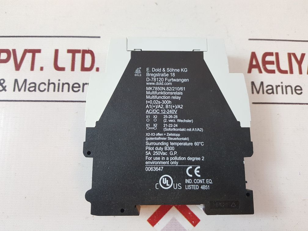 E.Dold & Sohne Mk7850N.82/210/61 Multi-function Relay