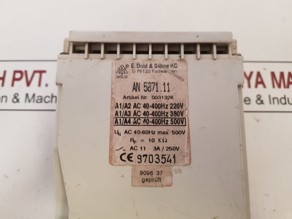 E.Dold & Sohne An 5871.11 Insulation Monitor 0031326 Ac 250V 3A