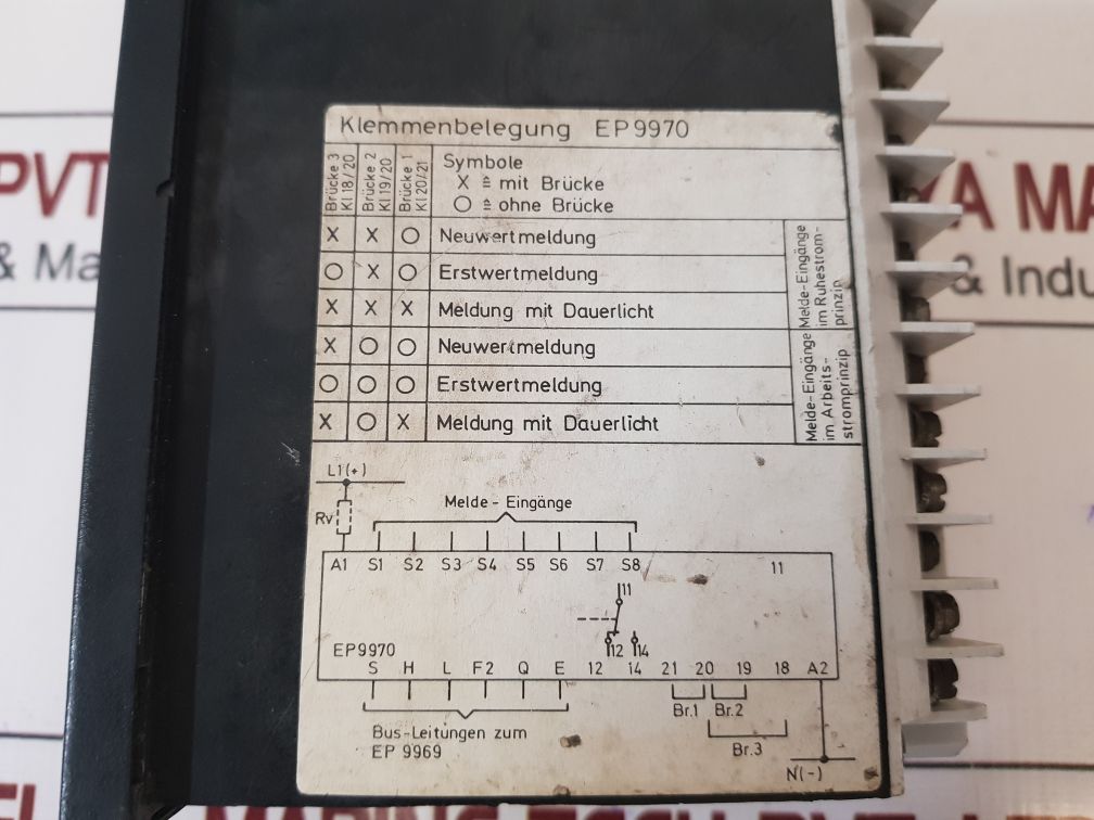 E.Dold & Sohne Ep 9970/301 Clamping Cover Ac 250V 3A
