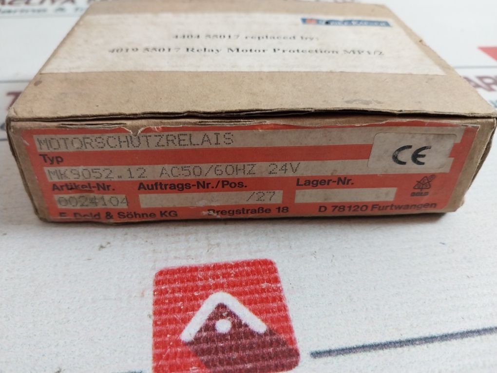 E.Dold U. Sohne Mk 9052.12 Motor Protection Relay 0024104