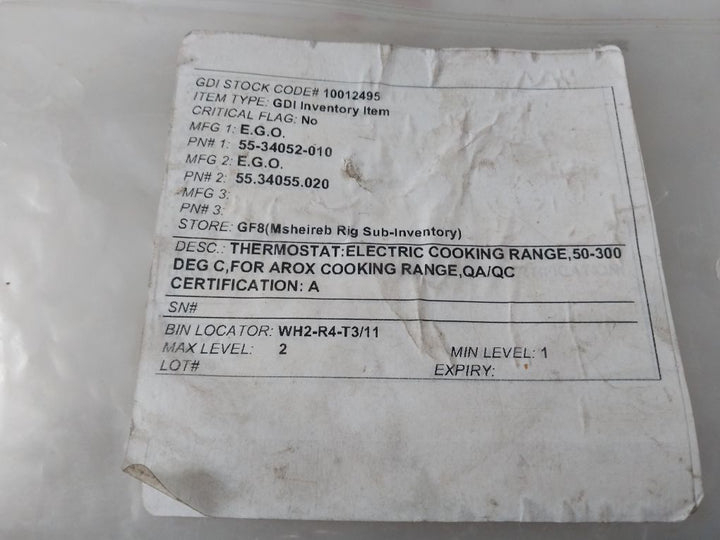 E.G.O 55.34052.010 Thermostat