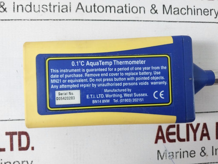 E.T.I. 0.1°C Aquatemp Waterproof Thermometer