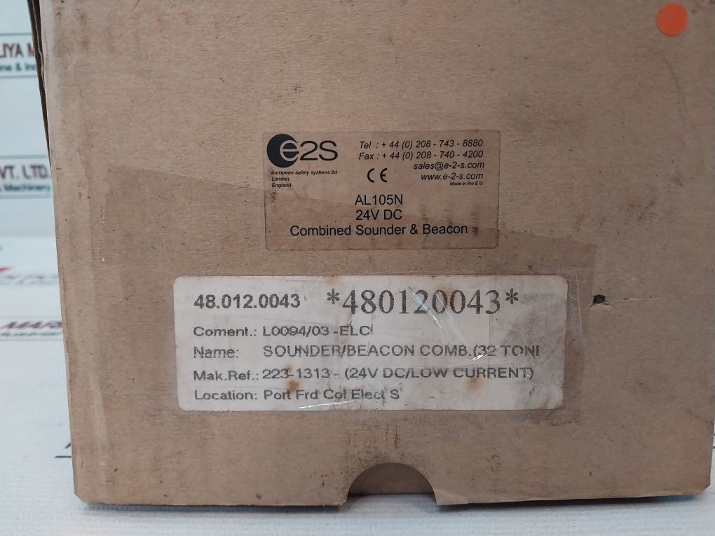 E2S Al105N Alarm Horn Sounder & Xenon Strobe Beacon