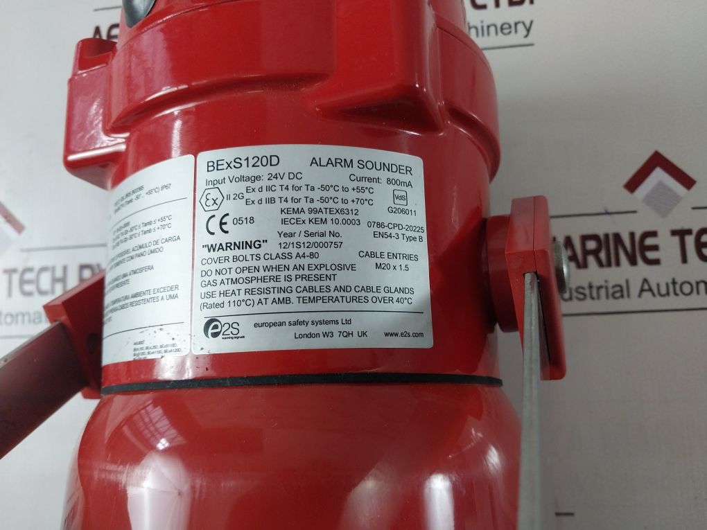 E2S Bexs120D Explosion Proof Flare Horn/Alarm Sounder 24 Vdc