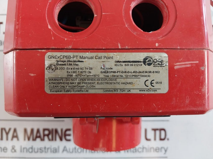 E2S/European Safety Systems Gnexcp6B-pt Manual Call Point