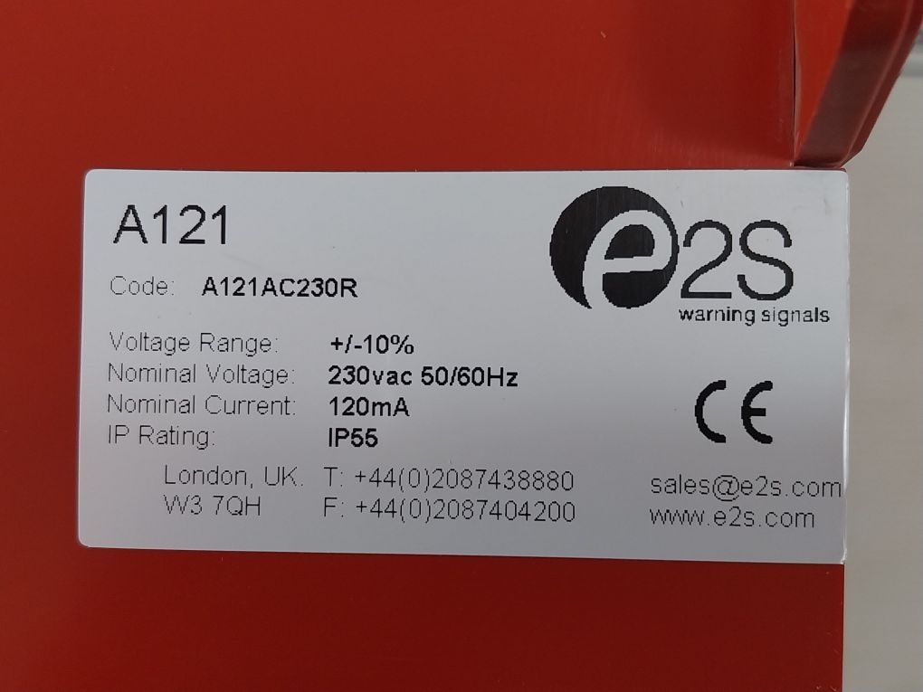 E2S A121Ac230R Industrial Sounder Ip 55