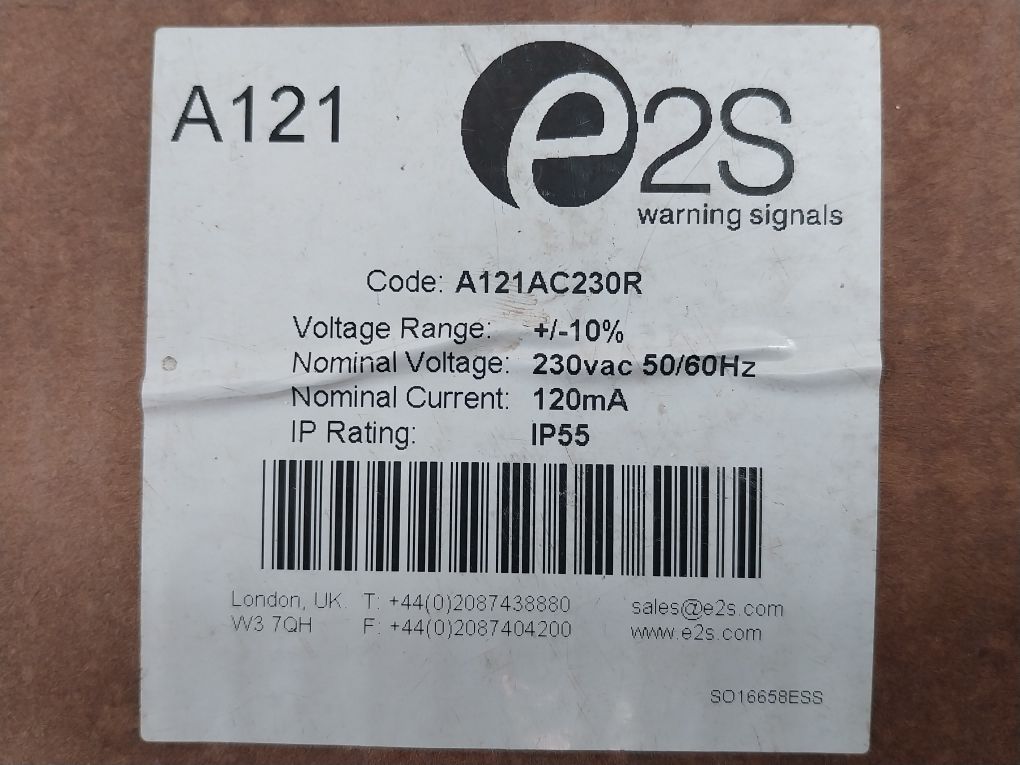 E2S A121Ac230R Industrial Sounder Ip 55