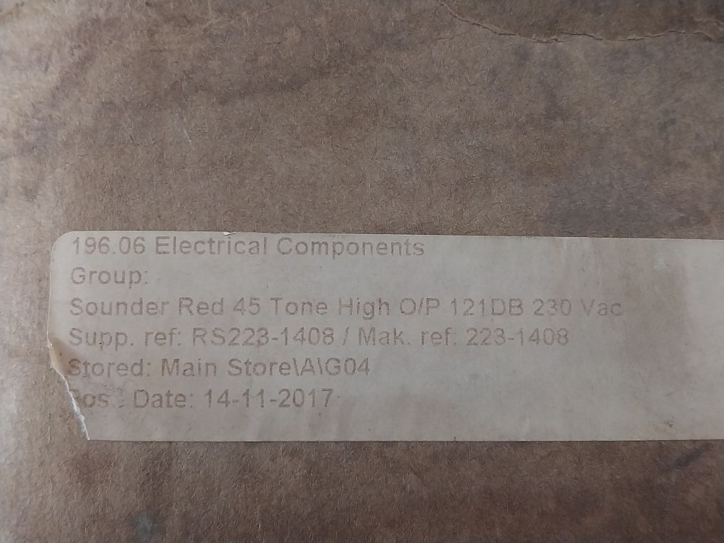 E2S A121Ac230R Industrial Sounder Ip 55