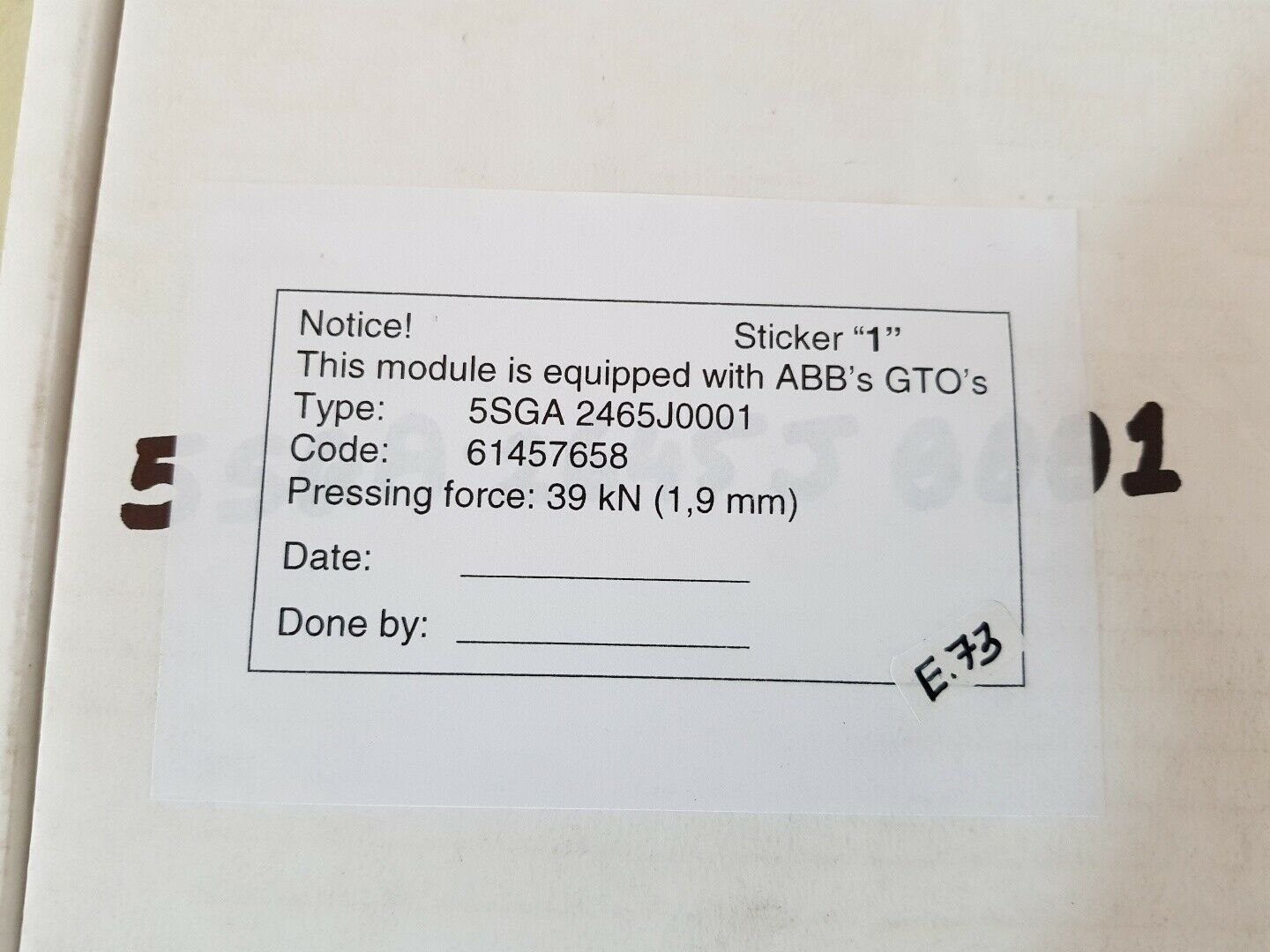 Abb 5sga 2465j0001 thyristor