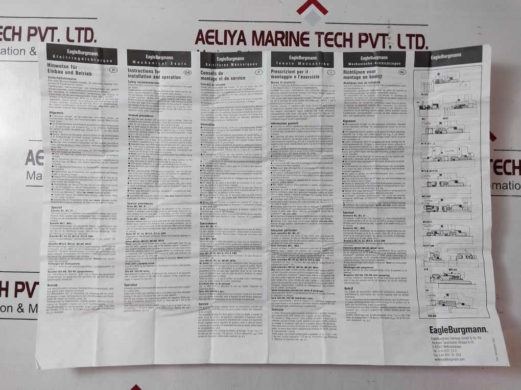 Eagleburgmann Mg1/25-z Mechanical Seal Set