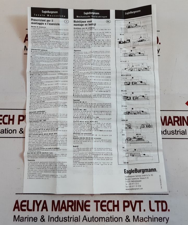 Eagleburgmann Nb240-25-250 Mechanical Seal