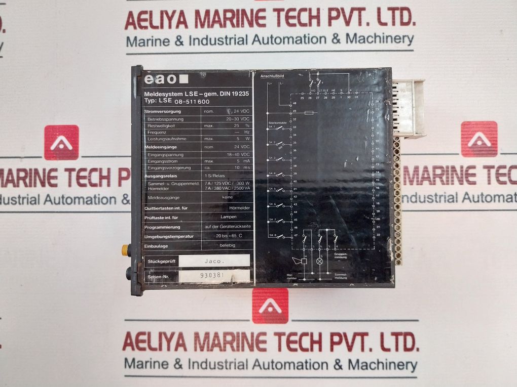 Eao Lse 08 Reporting System Lse 08-511 600