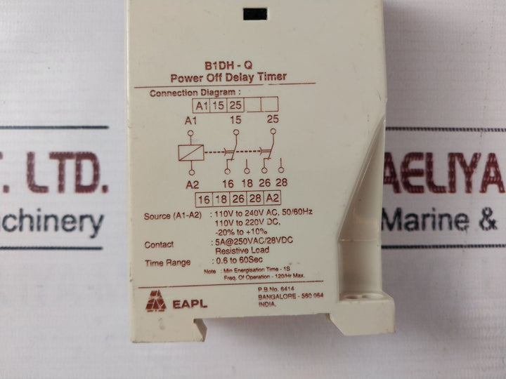 Eapl B1Dh-q Power Off Delay Timer 0-60 Sec