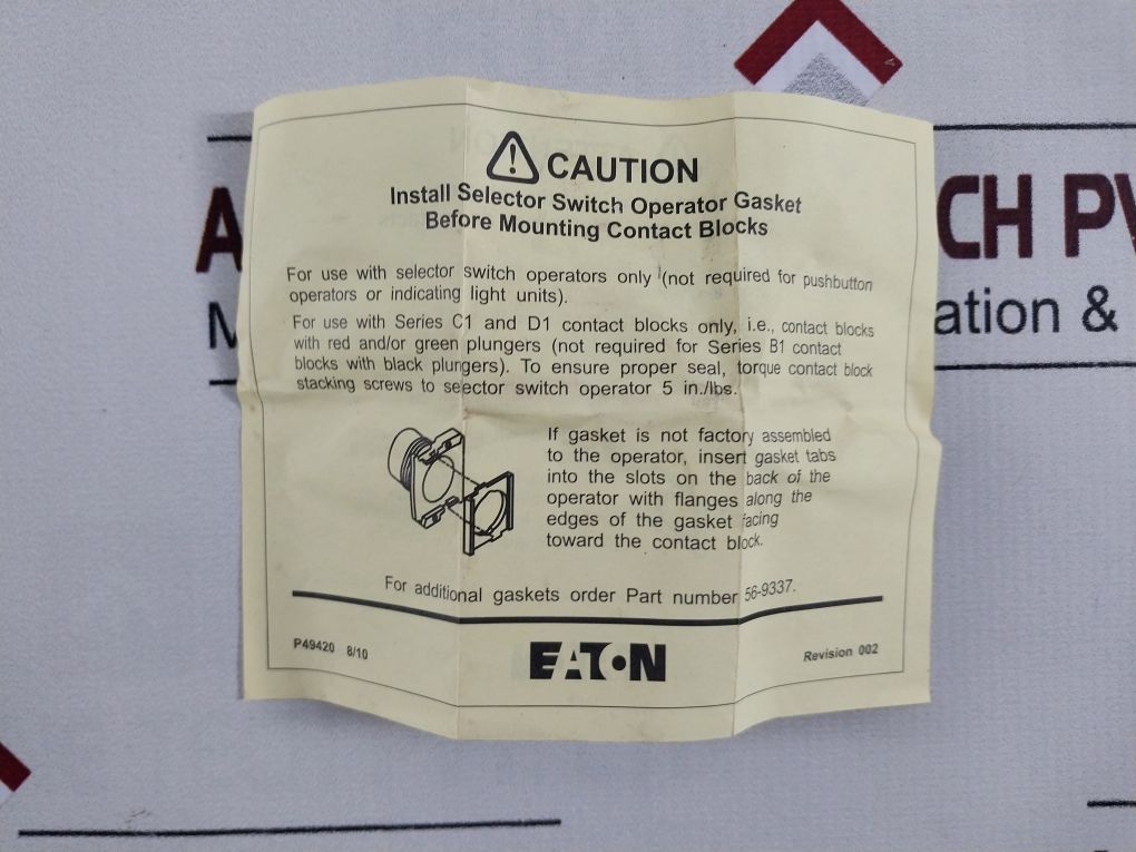 Eaton 10250T4011 Heavy Duty Oiltight Selector Switch