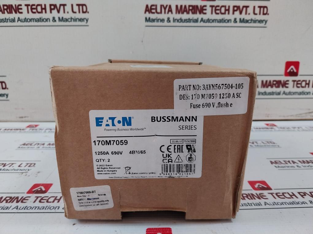 Eaton 170M7059 Bussmann Fuse 1250A 3Ayn567504-105