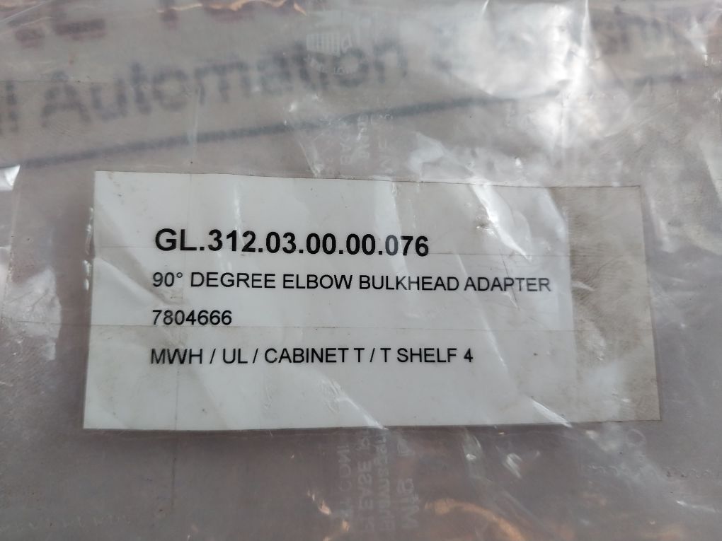 Eaton 7804666 90° Degree Elbow Bulkhead Adapter