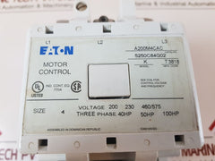 Eaton A200M4Cac Motor Starter Size 4 Model:K
