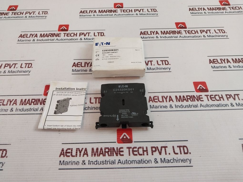 Eaton C25320Kg01 Auxiliary Contact Block 10A 600Vac