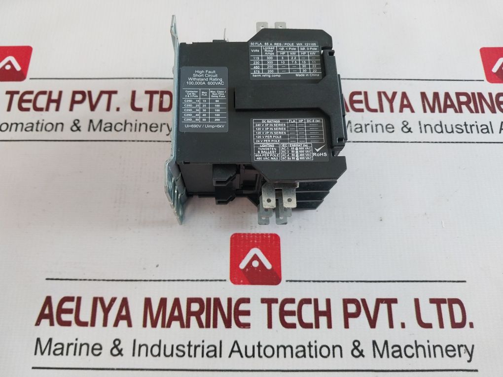 Eaton C25Dnj350A Definite Purpose Contactor 3 Pole C25Dnj350 Ser.:D1
