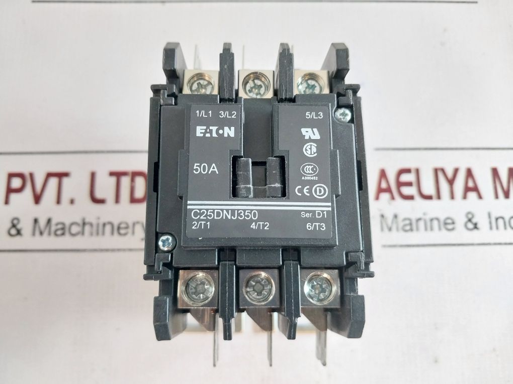 Eaton C25Dnj350A Definite Purpose Contactor 3 Pole C25Dnj350 Ser.:D1