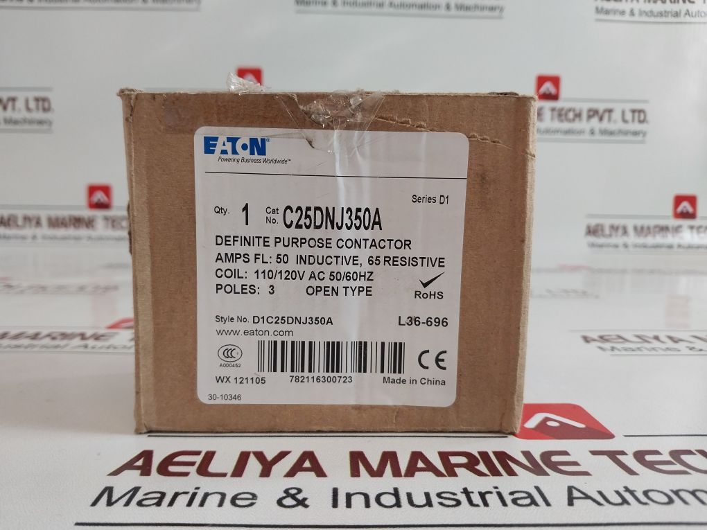 Eaton C25Dnj350A Definite Purpose Contactor 3 Pole C25Dnj350 Ser.:D1