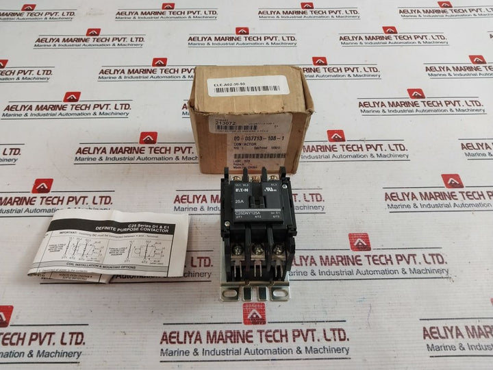 Eaton C25Dny125A Definite Purpose Contactor 87713-108-1