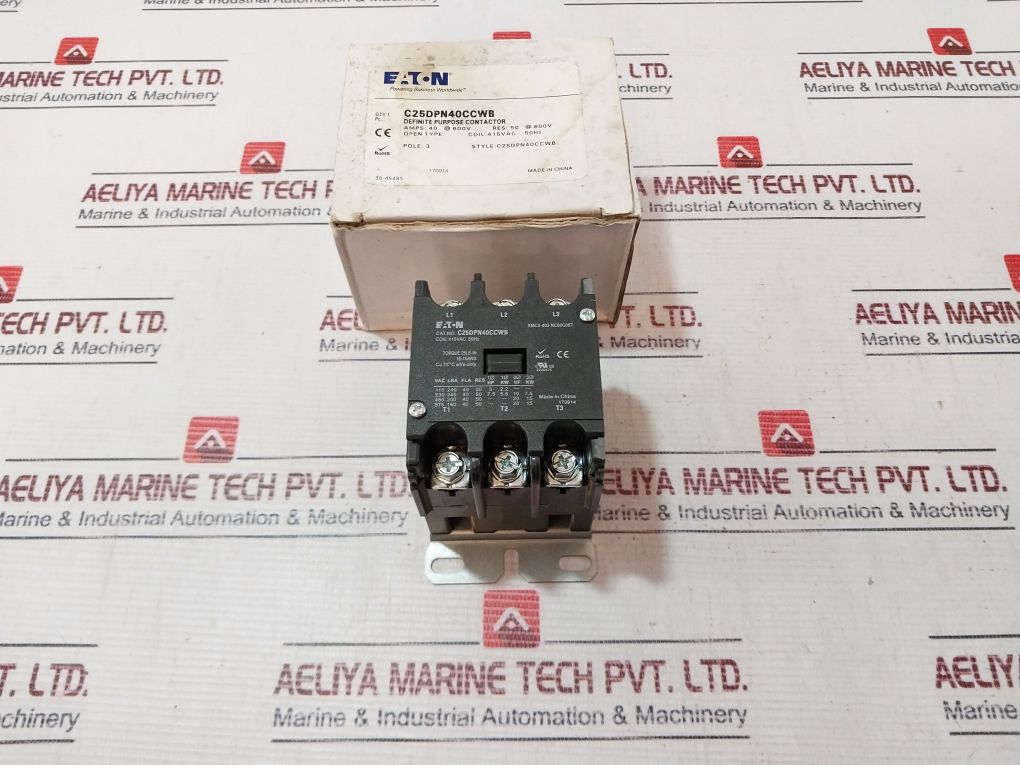 Eaton C25Dpn40Ccwb Definite Purpose Contactor 415Vac 50Hz