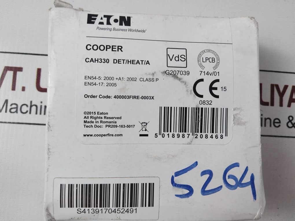 Lot Of 3X Eaton Cah330 Det/Heat/A Heat Detector 