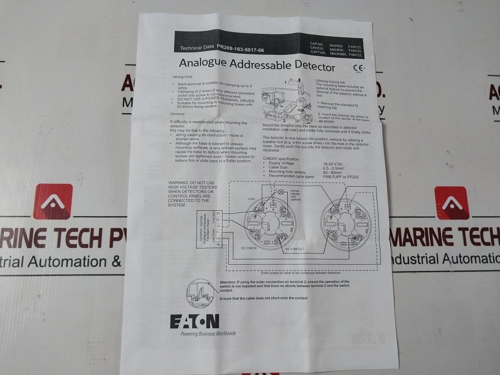 Lot Of 3X Eaton Cah330 Det/Heat/A Heat Detector 