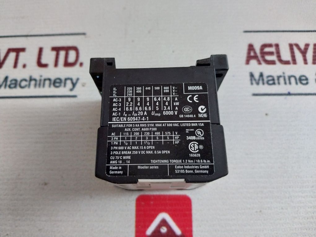Eaton Dil Em-10-g Contactor Xtmc9A10 24V Dc