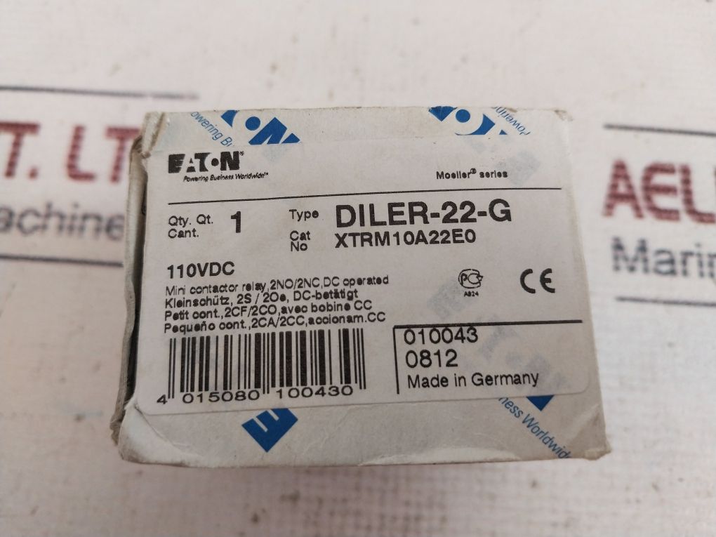 Eaton Dil Er-22-g Mini Contactor Relay 110V Dc