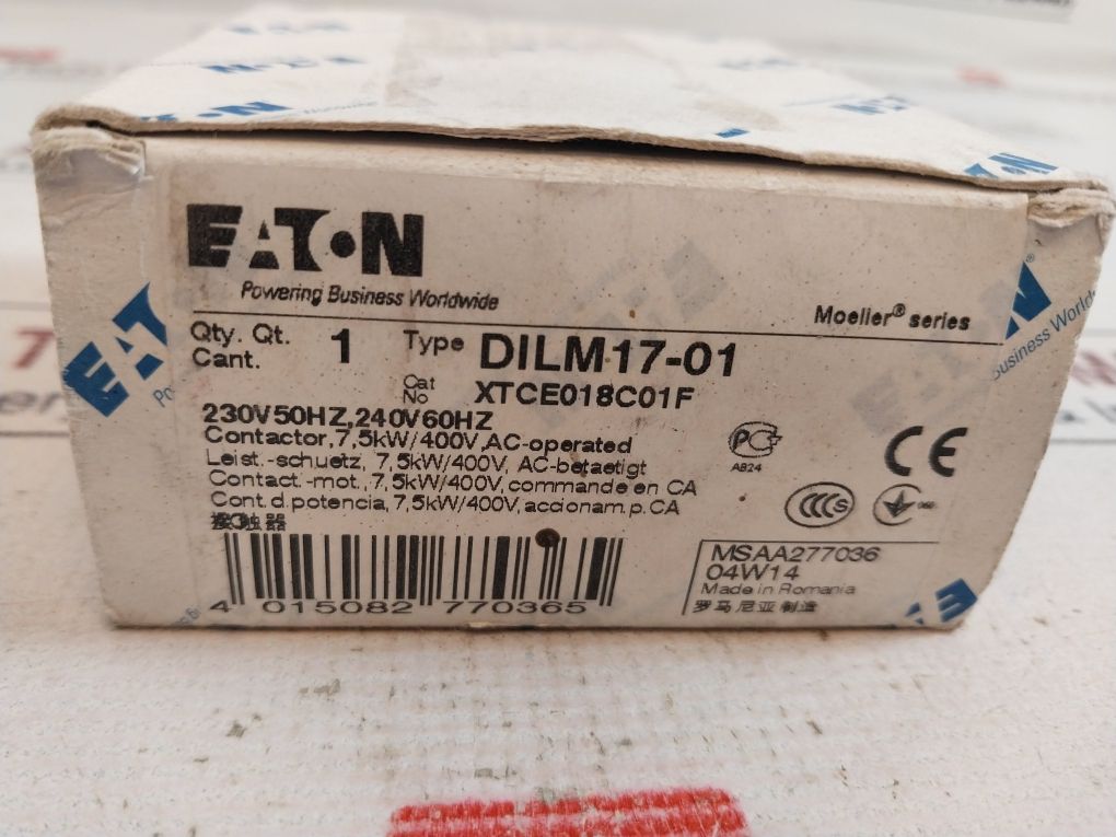 Eaton Dil M17-01 Contactor